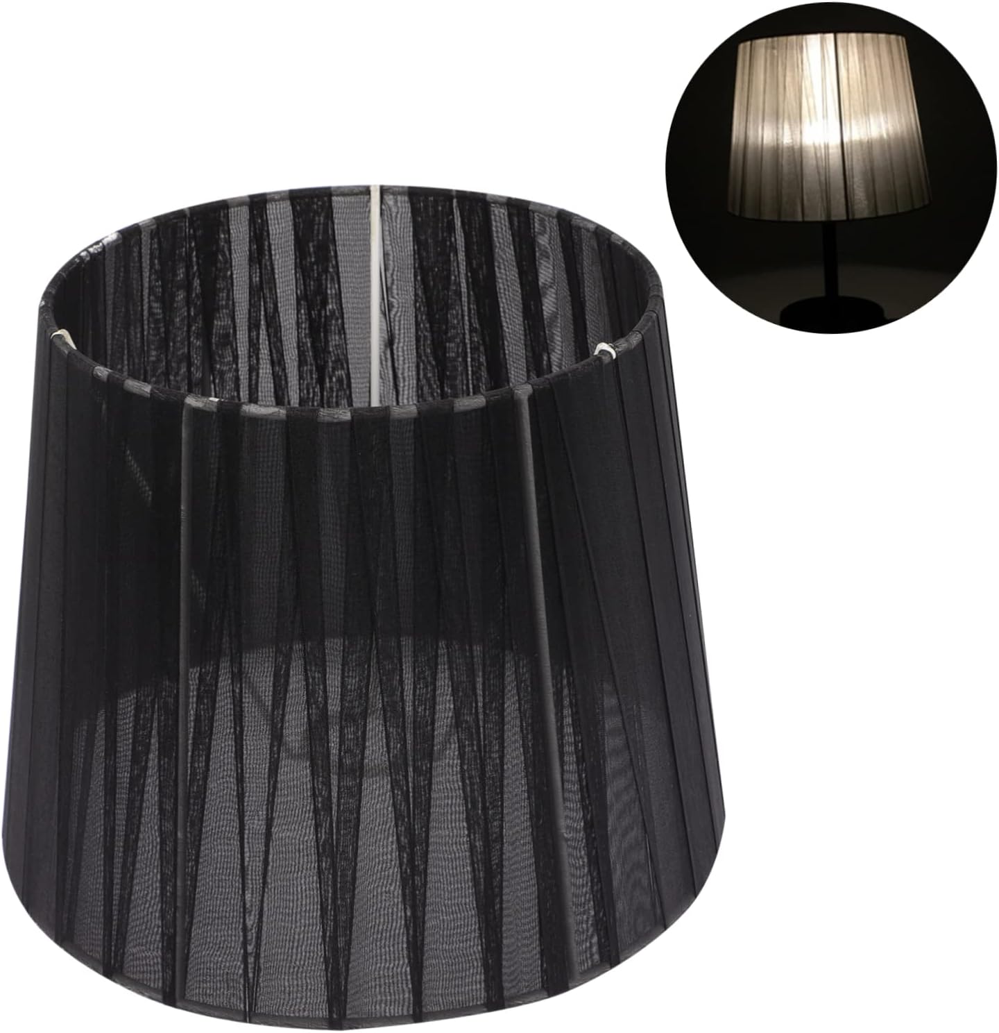 Elegant Chiffon Drum Lamp Shade Socket for Tabletop and Desk Lamps Easy Installation for Home Bedroom and Hotel
