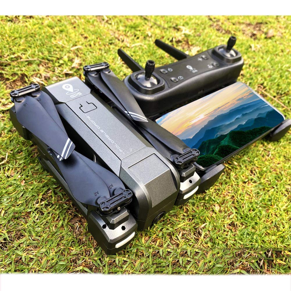 MDybf Drony dla dorosłych i dzieci Fly Cam Quadcopter UAV z kamerą 4K 3-osiowy gimbal 30 min czas lotu, dla początkujących, czarny, 1080P