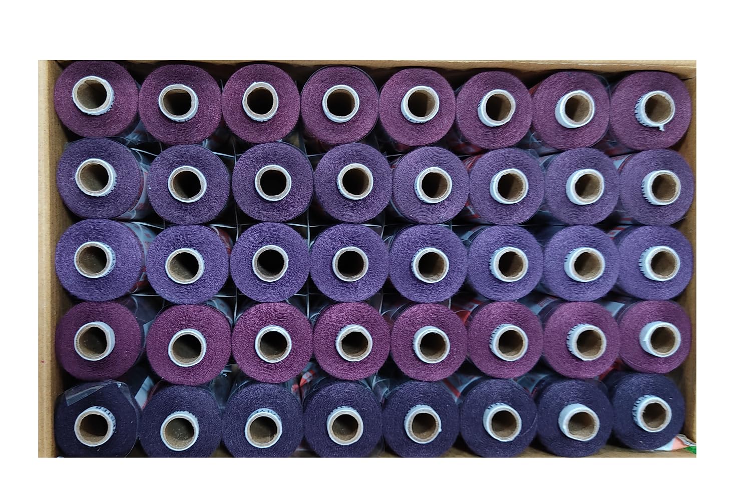 TOREX 2 PLY 800 Meter Sewing Thread Pack of 40 Spools Multicolor Polyester Sewing Threads Stitching Thread (5 Shade of Wine)
