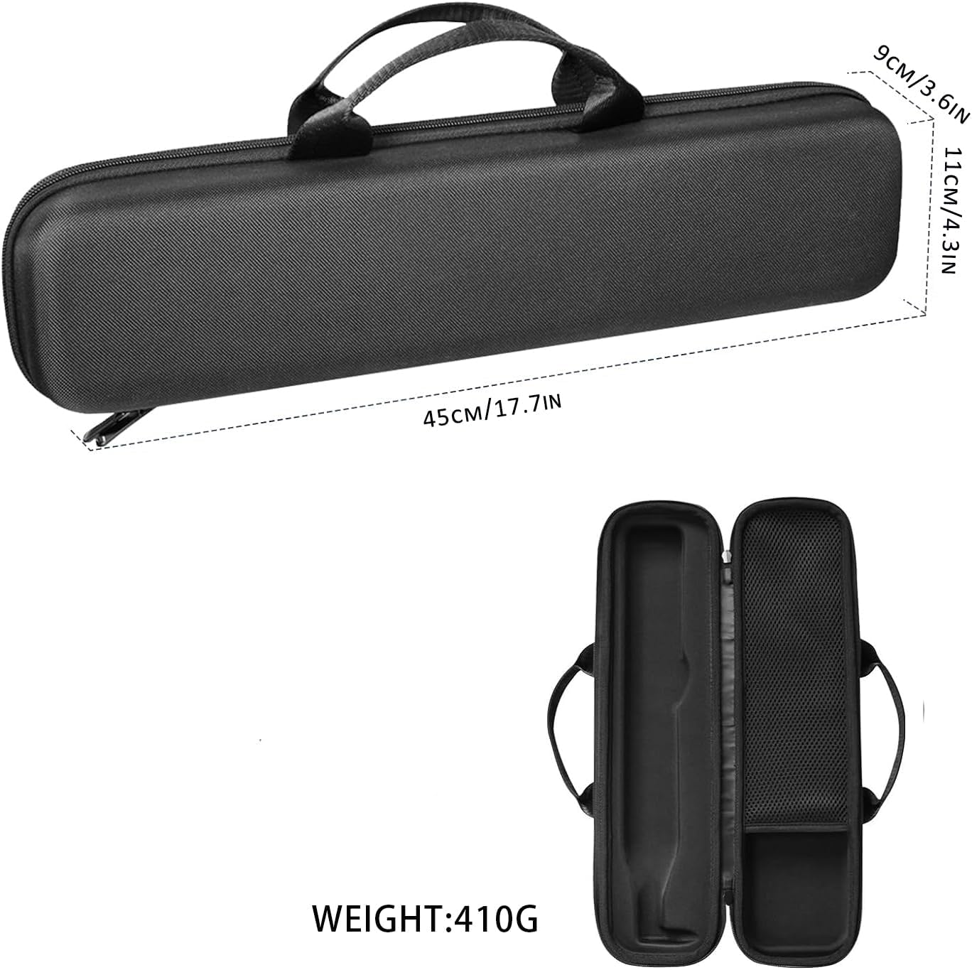 Travel Carrying Case Compatible with Dyson Airstrait/Hair Straightener, Airstrait HT01 Accessories Tools Hard Case, Waterproof Storage Bag - Black (Black)
