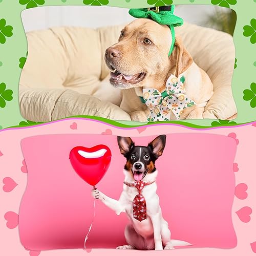 Miniatura 5 de 120 corbatines para mascotas para el día de San Valentín, corbatín ajustable para perro, gato, decoración a granel para cachorros, accesorios de