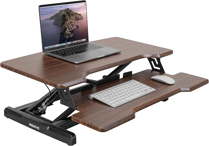 Amazon.com: Mount-It! Height Adjustable Standing Desk Converter ...