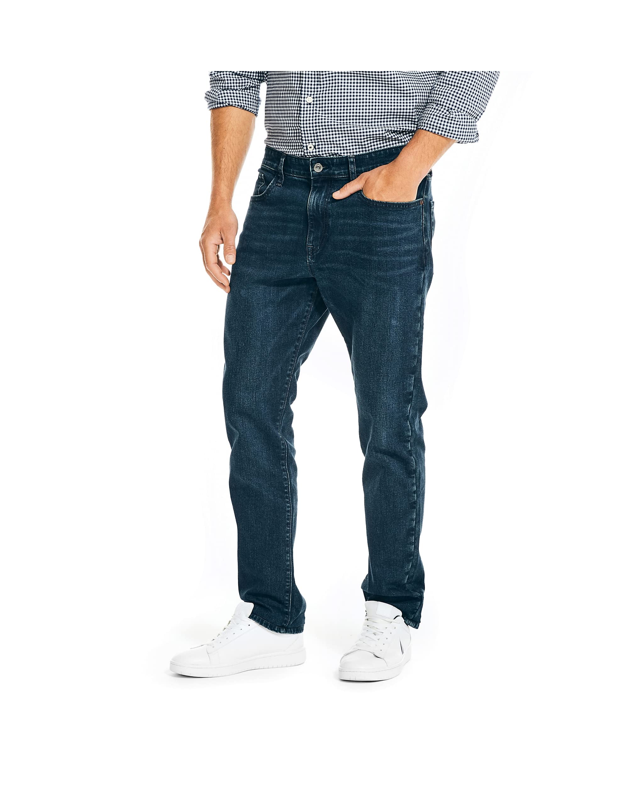 Nautica Men's Athletic Slim Stretch Denim, Superior Bay Wash, 40W