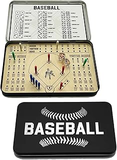 Baseball Travel Game,Tabletop Baseball Games,Baseball Board Game,Travel Game Baseball Football Knuckle Dice Table Game for Adults (Baseball)
