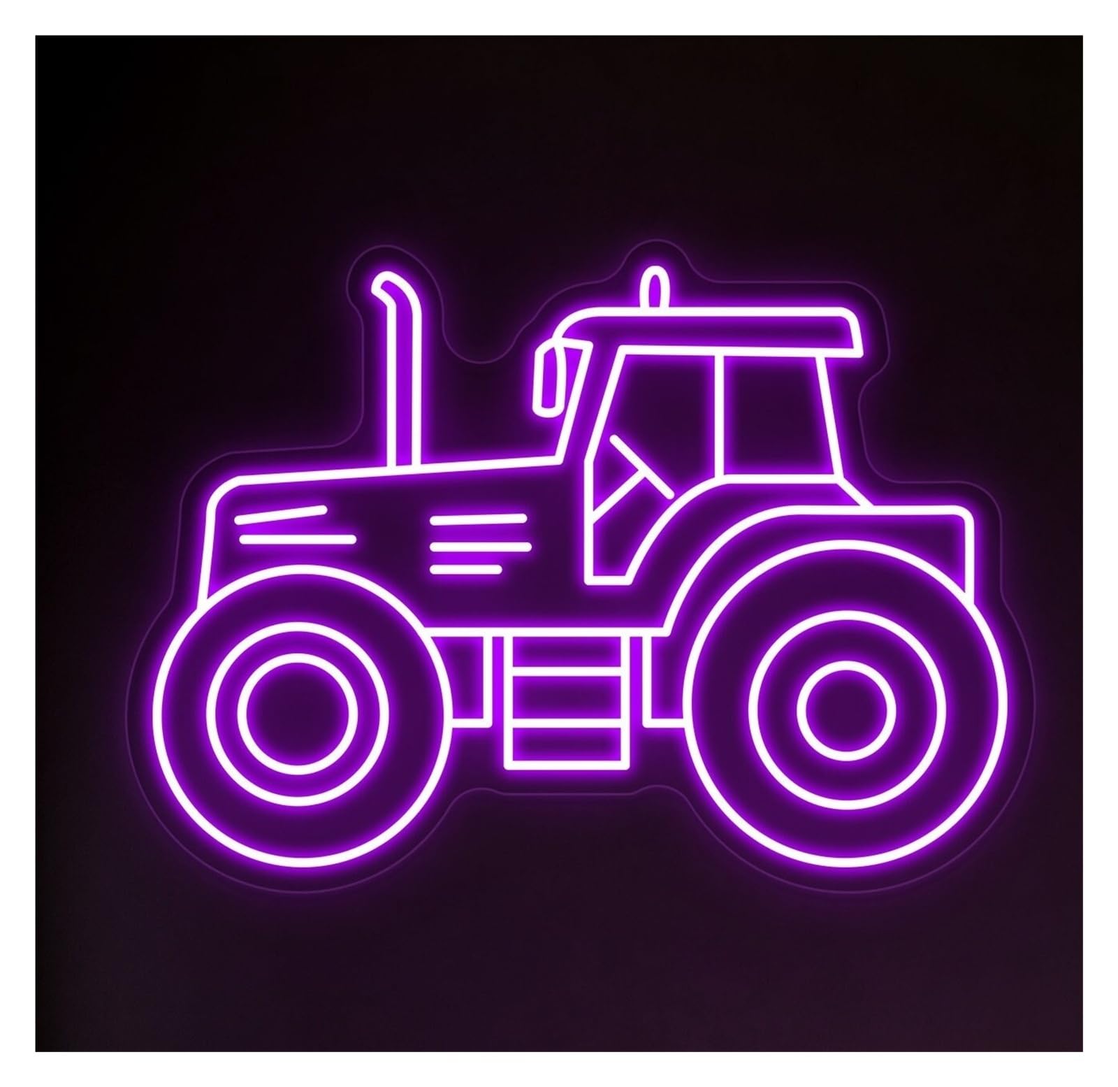 RONGCH Hanging Art Signs Tractor Neon Sign Garage Decor Farmhouse Gameroom Bedroom Bar Livingroom Birthday Party Wall Decoration 60cm