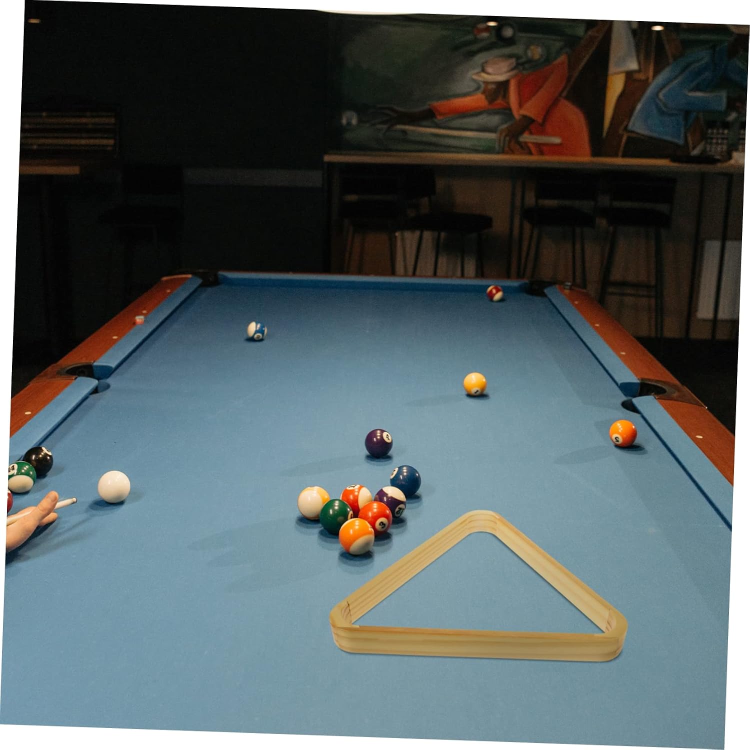 Billiard Ball Frame Triangle Rack for Pool Balls Retro Style Billiards Accessory