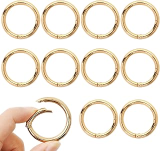 10Pcs Gold Key Rings Gold O Ring Clip Round Keychain Snap Hooks Buckles Key Chain Clip Hooks Keyring Clip DIY Accessory