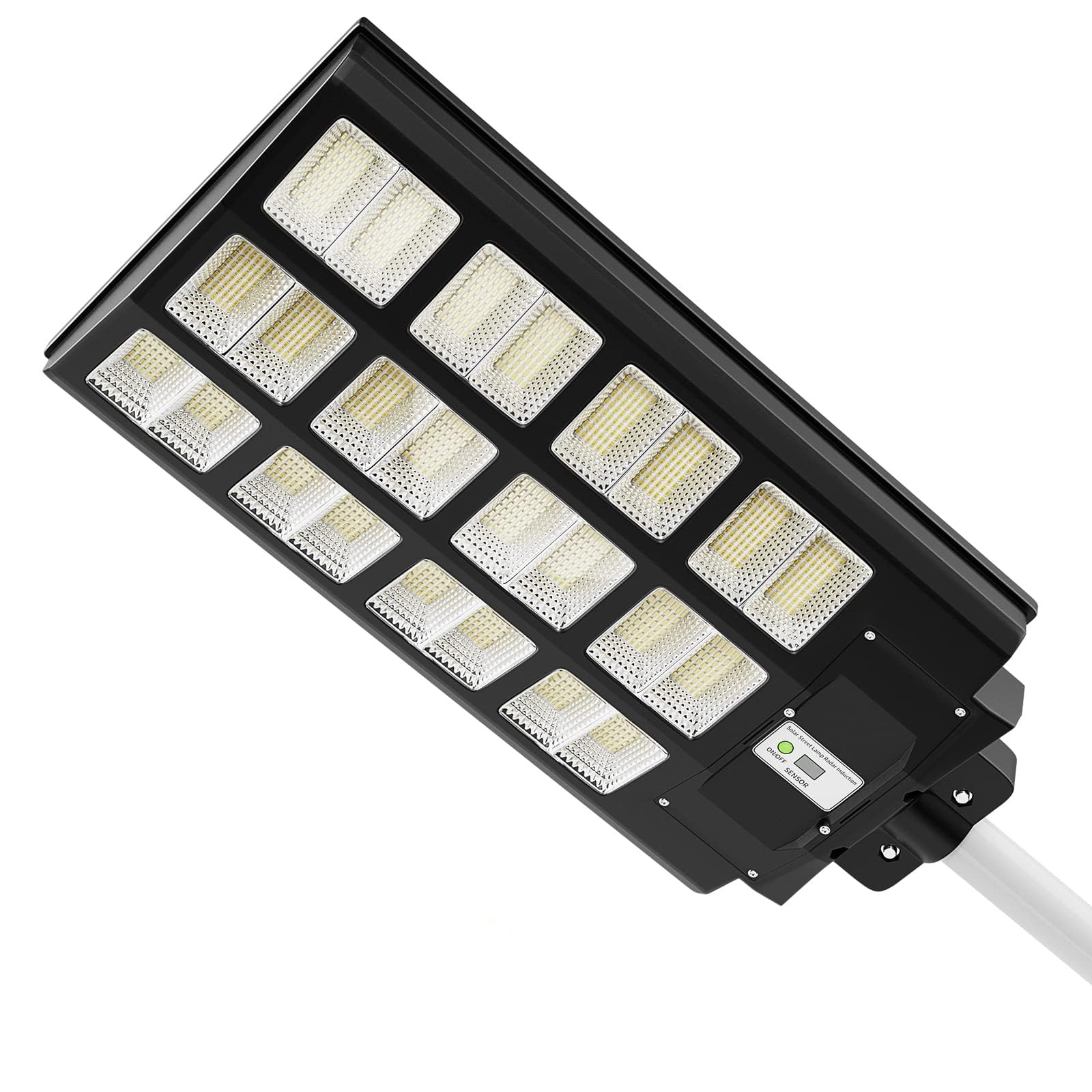 Svance Solar Street Lights Outdoor Wateproof, 1000W Led Solar Street Lights Dusk to Dawn with Sensor Motion, Remote Control Patio,Parking Lot,Stadium,Piazza