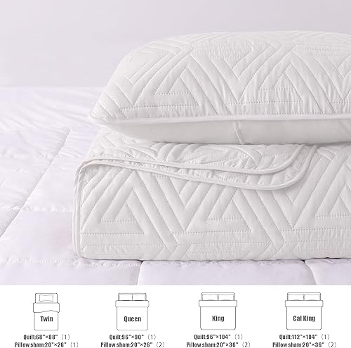 Miniatura 5 de Whale Flotilla Juego de edredón suave tamaño Queen para todas las estaciones, juego de ropa de cama geométrica ultrasónica de 3 piezas, colcha