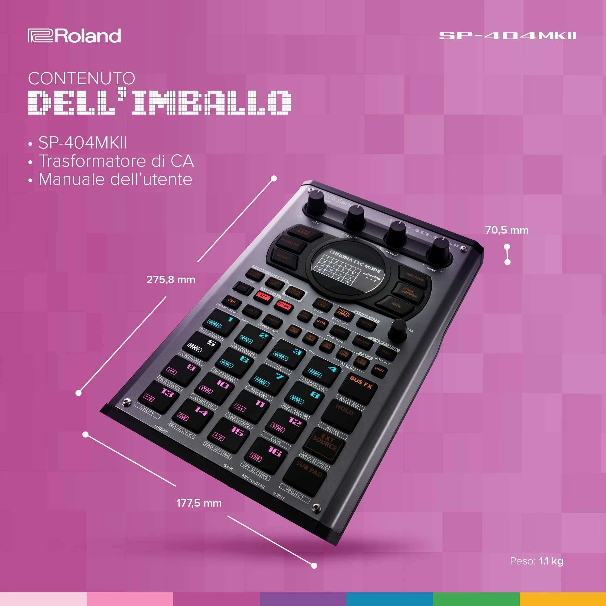Roland SP-404MKII Campionatore Effetti Creativa 16 GB 32 voci