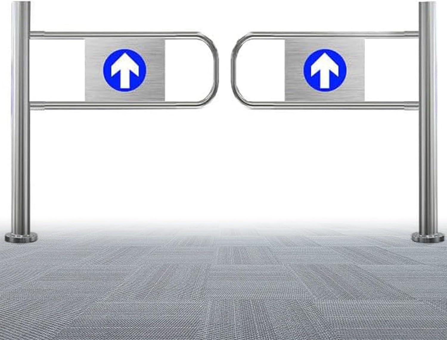 Stainless Steel Automatic Closing Swing Gate - One-Way Safety Barrier for Supermarket Entrances & Factory Aisles - Durable, Secure Access Control Solution