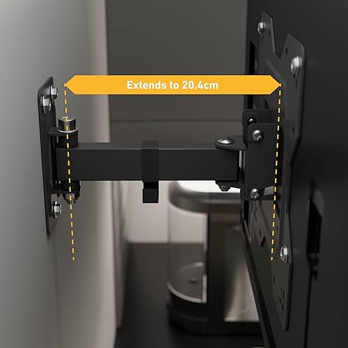 Miniatura 4 de D-Line Soporte de pared para televisores de 23 a 50 pulgadas, inclinación, giro y extensión, VESA 3.937 x 3.937 in - 7.874 x 7.874 in, soporta hasta