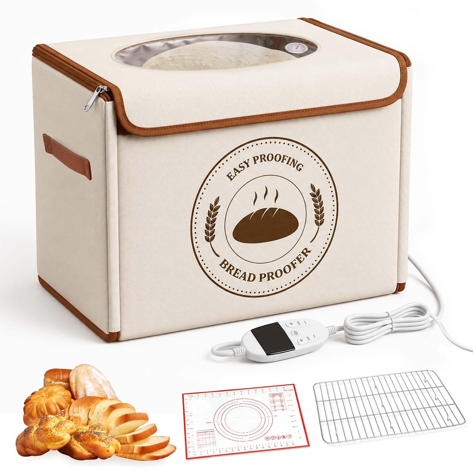 MQFORU 38L Folding Bread Proofing Box, Precise Temp Control Sourdough