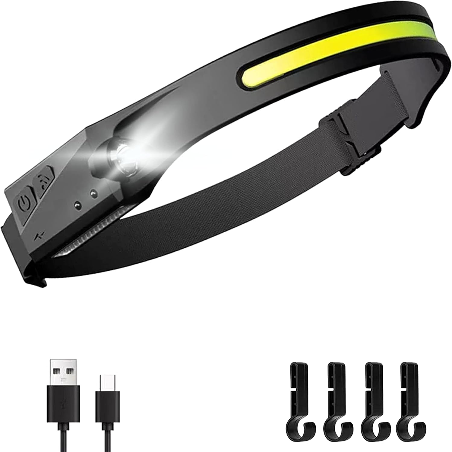 ZACTLY LED Head Torch, USBC Rechargeable, Camping Headlight LED