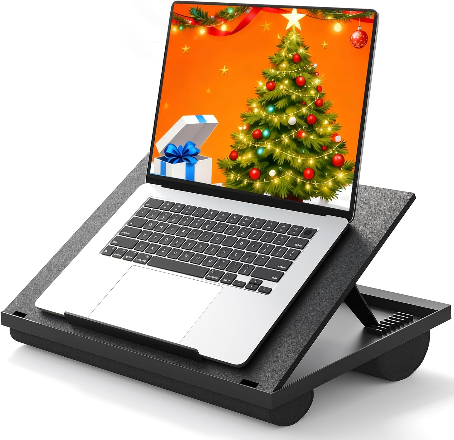 Adjustable Laptop Stand with 8 Angles - Dual Cushion Desk for Sofa, Bed, Car or Work Table by HUANUO