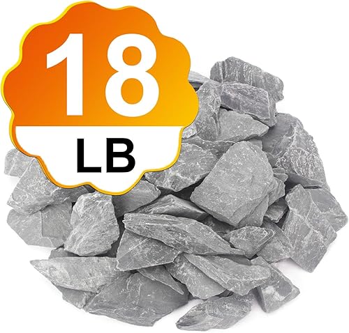Miniatura 2 de CFKJ 18 libras Rocas de piedra de pizarra natural, rocas de piedra de pizarra de 3 a 5 pulgadas para paisajismo acuático, acuarios, terrarios,