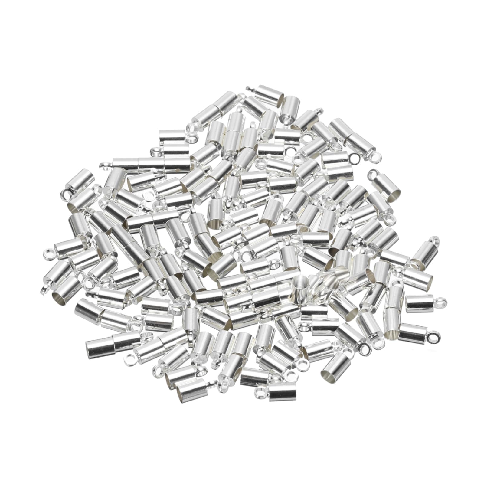 QUARKZMAN 60 Stück Kordelendkappen 9mm Endkappenfässer Perlen Kumihimo 4,5mm Durchmesser Endkappen Messing Fuer Lederband, Quasten, Schmuckherstellung, Kupferton 299042587