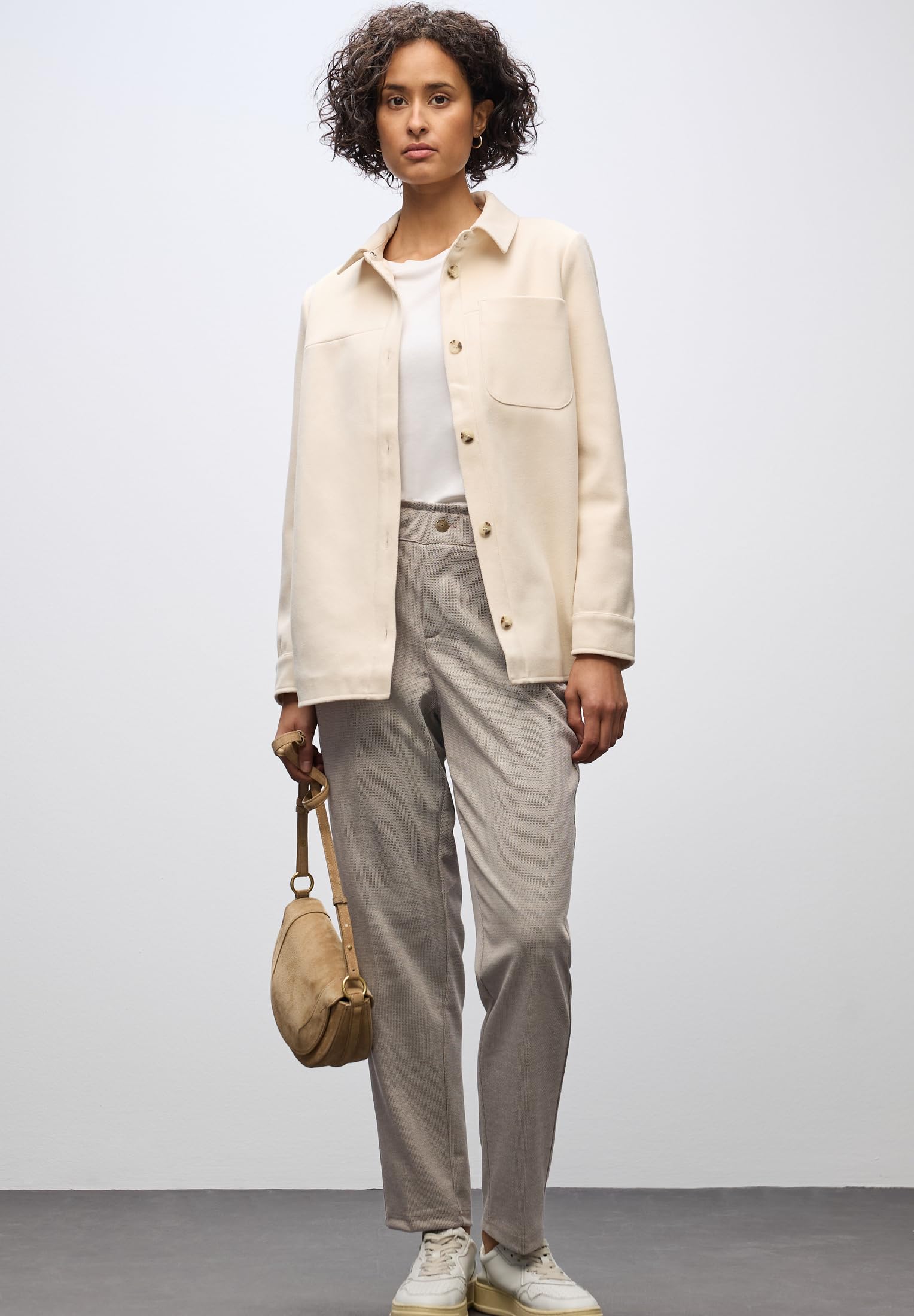 Street One Damen Paperbag Jacquard Hose 3716974