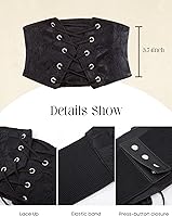 Vista 4 de GRACE KARIN Corsé elástico elástico para mujer Negro