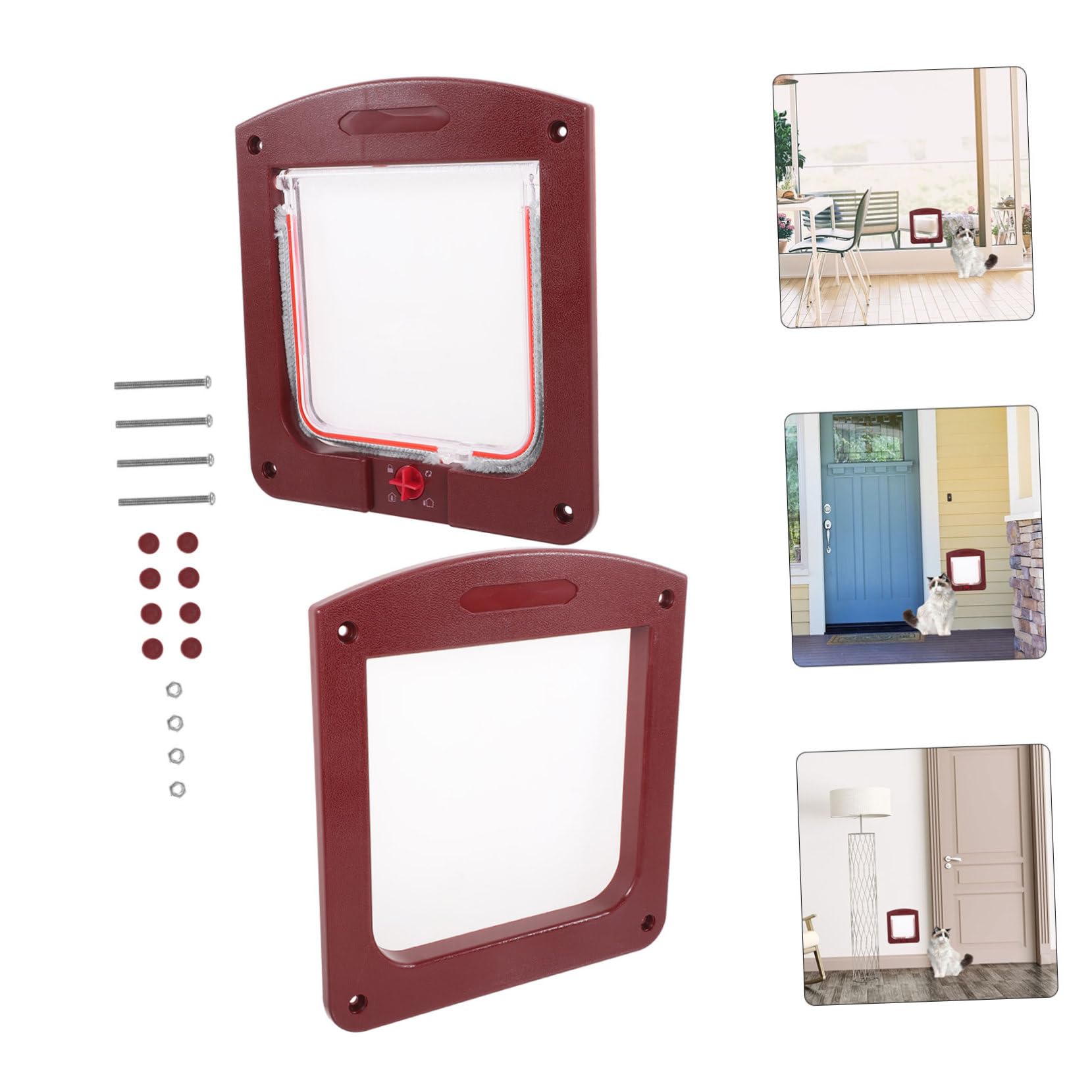 HANABASS Cat Door Replacement Flap Flexible Pet Door for Easy Access Space Saving Design for Indoor and Outdoor Use Durable and Reliable Material for Dogs and Cats Compact