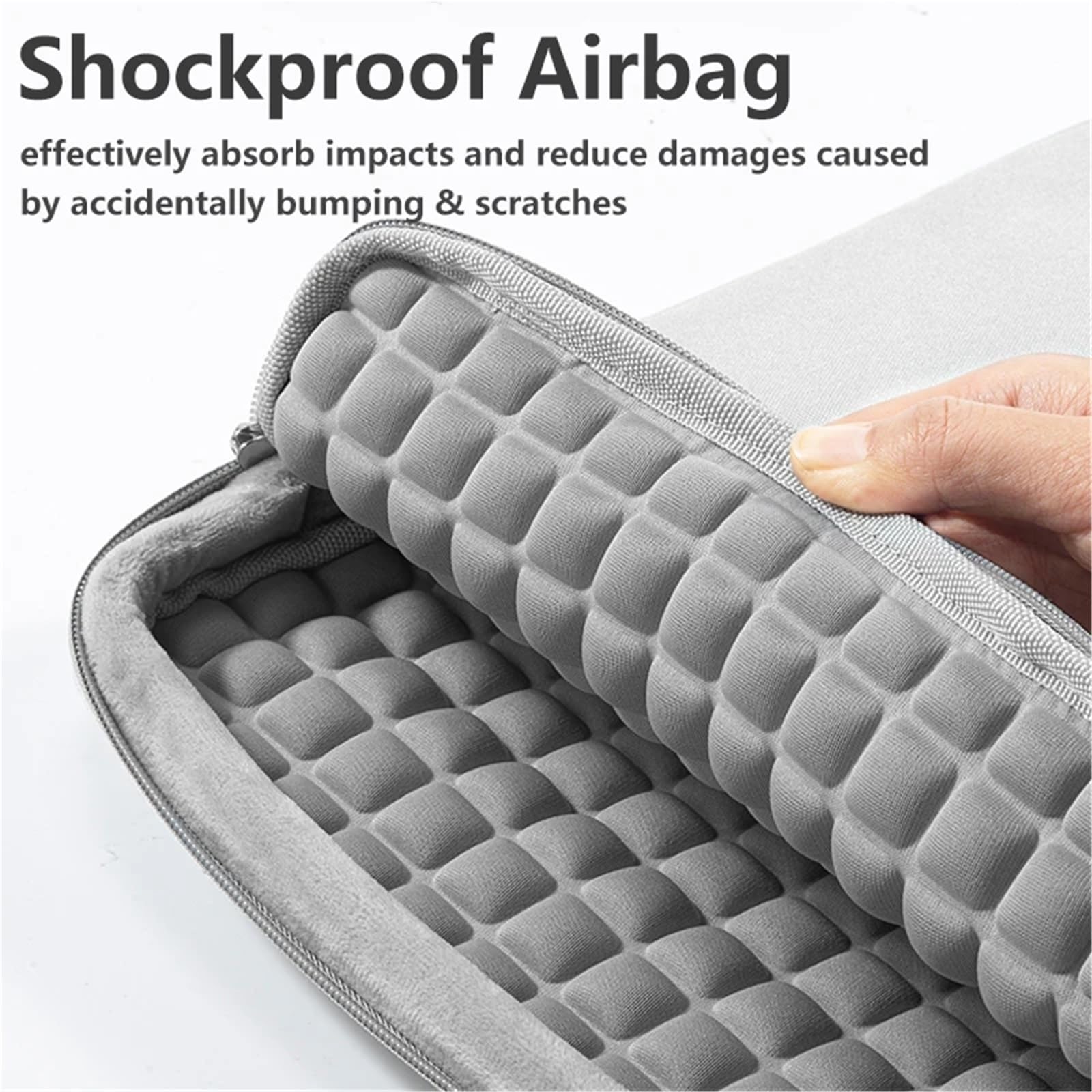 Funda para Tablet Bolso de Hombro a Prueba de Golpes for Tableta, Funda portátil con Cremallera for Tableta para Hombres Y Mujeres(Gray Shoulder Bag)