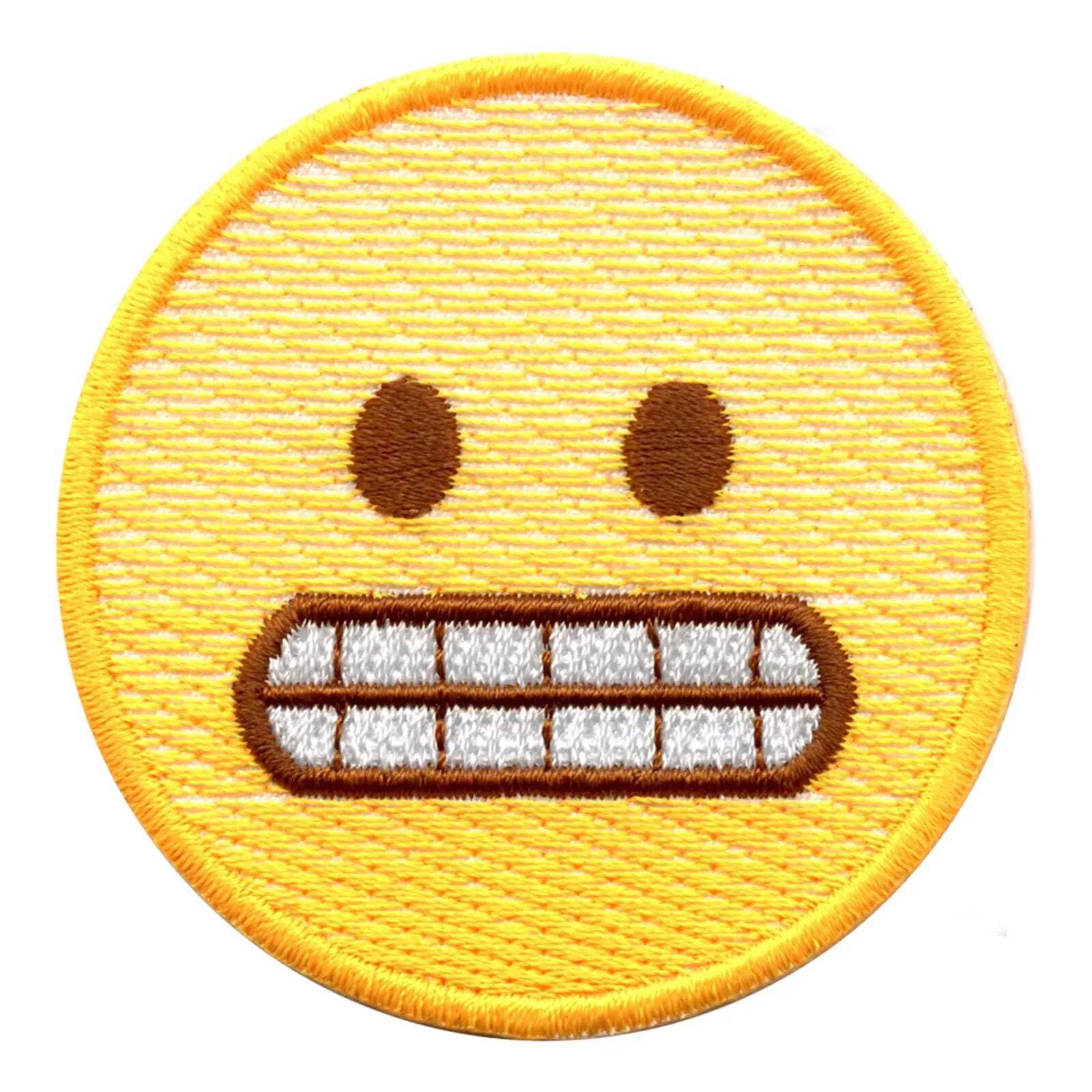Awkward Grimacin Iron On Embroidered Patch