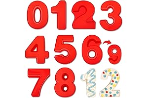 9 Pcs Number Cake Molds – Silicone 10 Inch Number Moulds