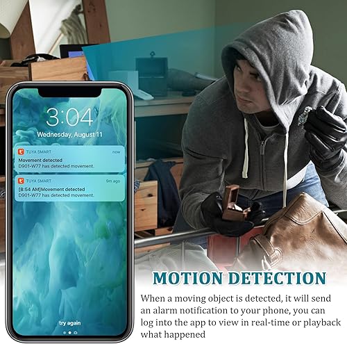 Miniatura 4 de Marco de fotos de cámara oculta, cámara espía 1080P con WiFi en tiempo real, detección de movimiento, cámara de marco de fotos, mini cámara de