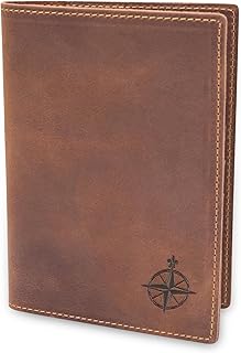 WANDERINGS Leather Travel Wallet with Passport Holder