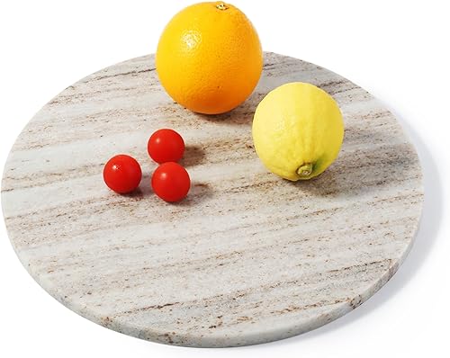 Miniatura 22 de Koville Tabla de cortar de mármol para cocina, tabla grande de quesos de losa de mármol de 16 x 12 pulgadas, tabla de servir rectangular para