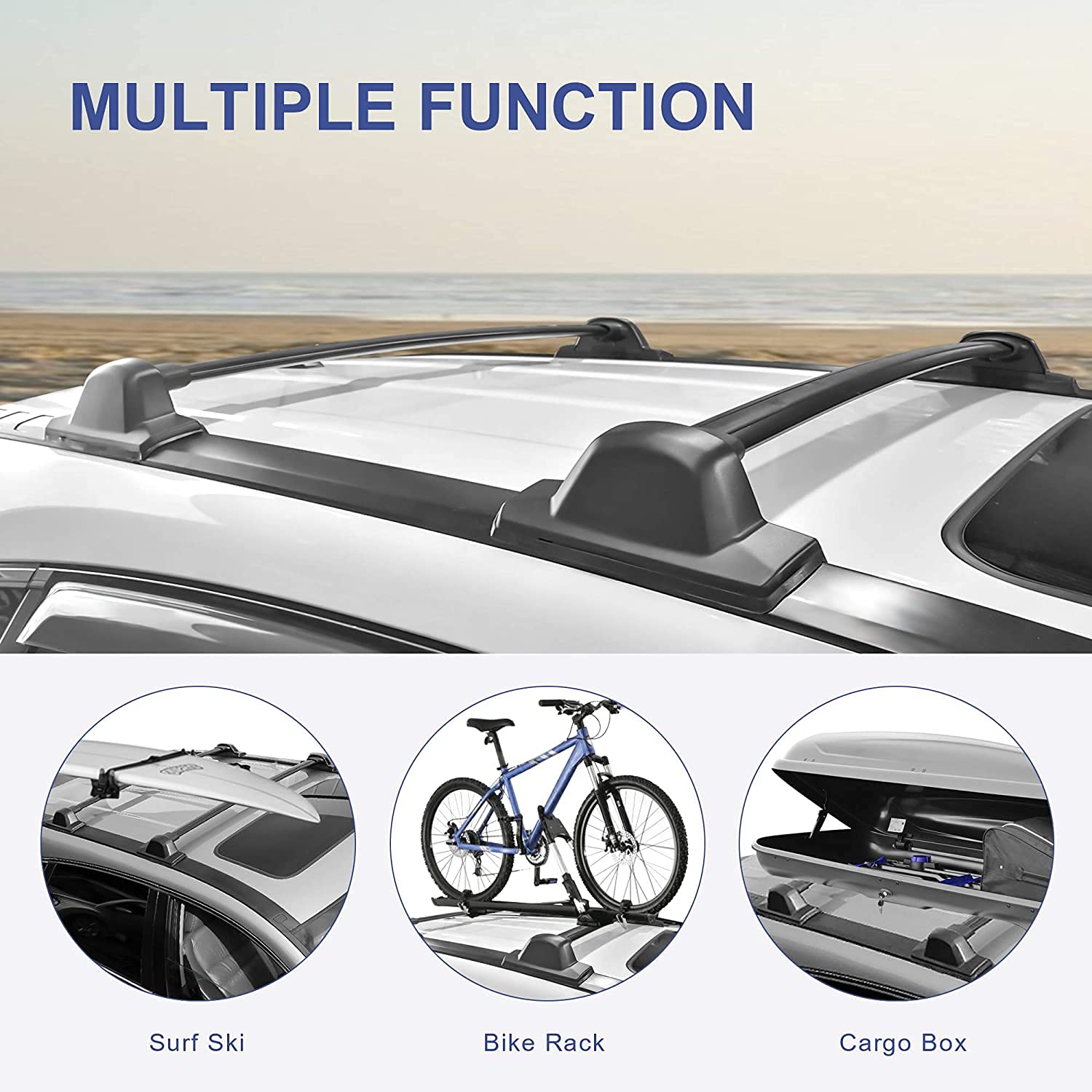 MOSTPLUS Roof Rack Cross Bar Rail Compatible with Honda CRV 2007 2008