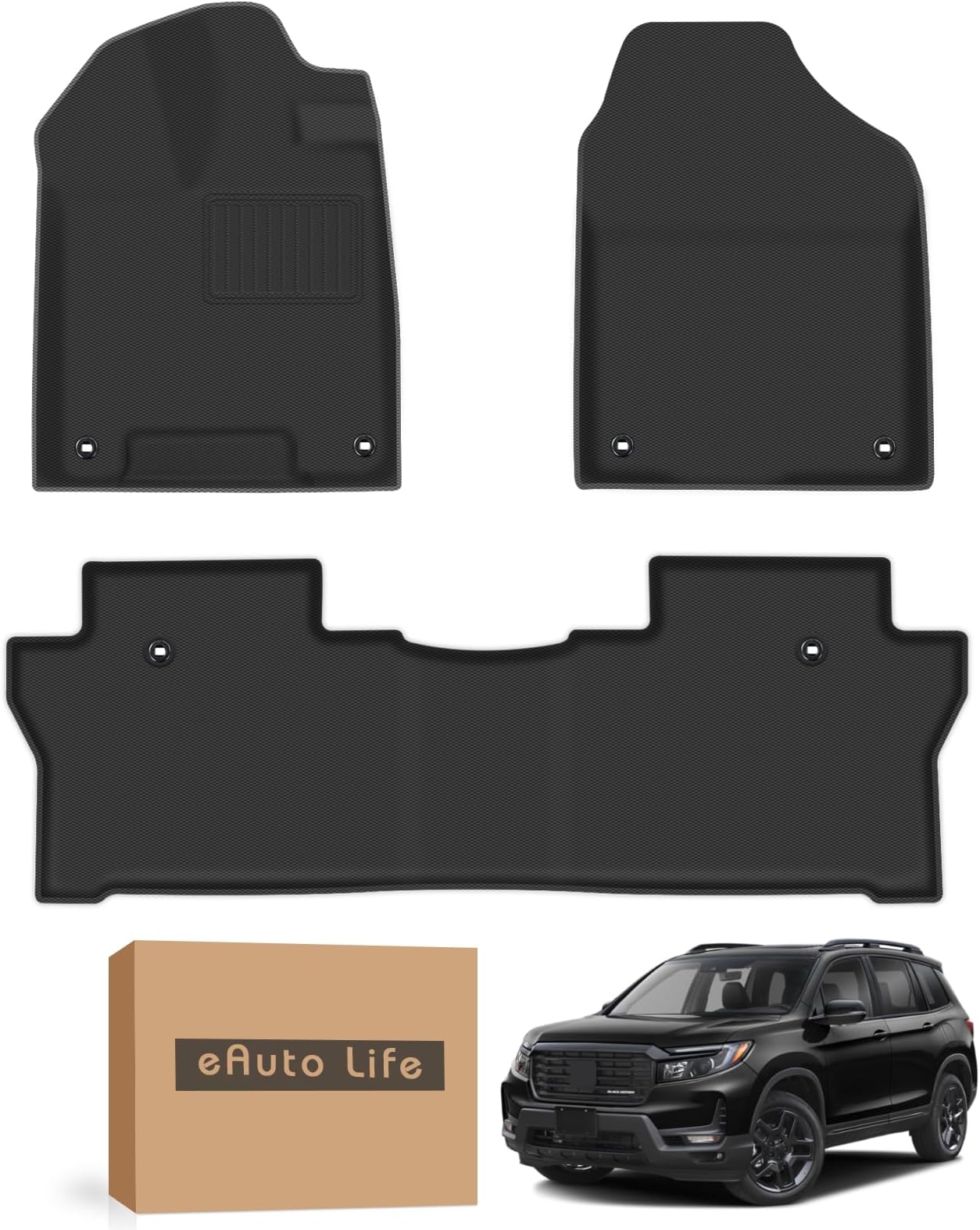 XPE AllWeather Floor Mats Fit for Honda Passport 2025 2024