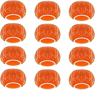12PCS Orange Smoke Detector Protective Cover 100mm Fire Alarm Dust Proof Coating with Reinforced Elastic Stretch Plastic Cover Suitable for Baking Cooking Frying Steaming