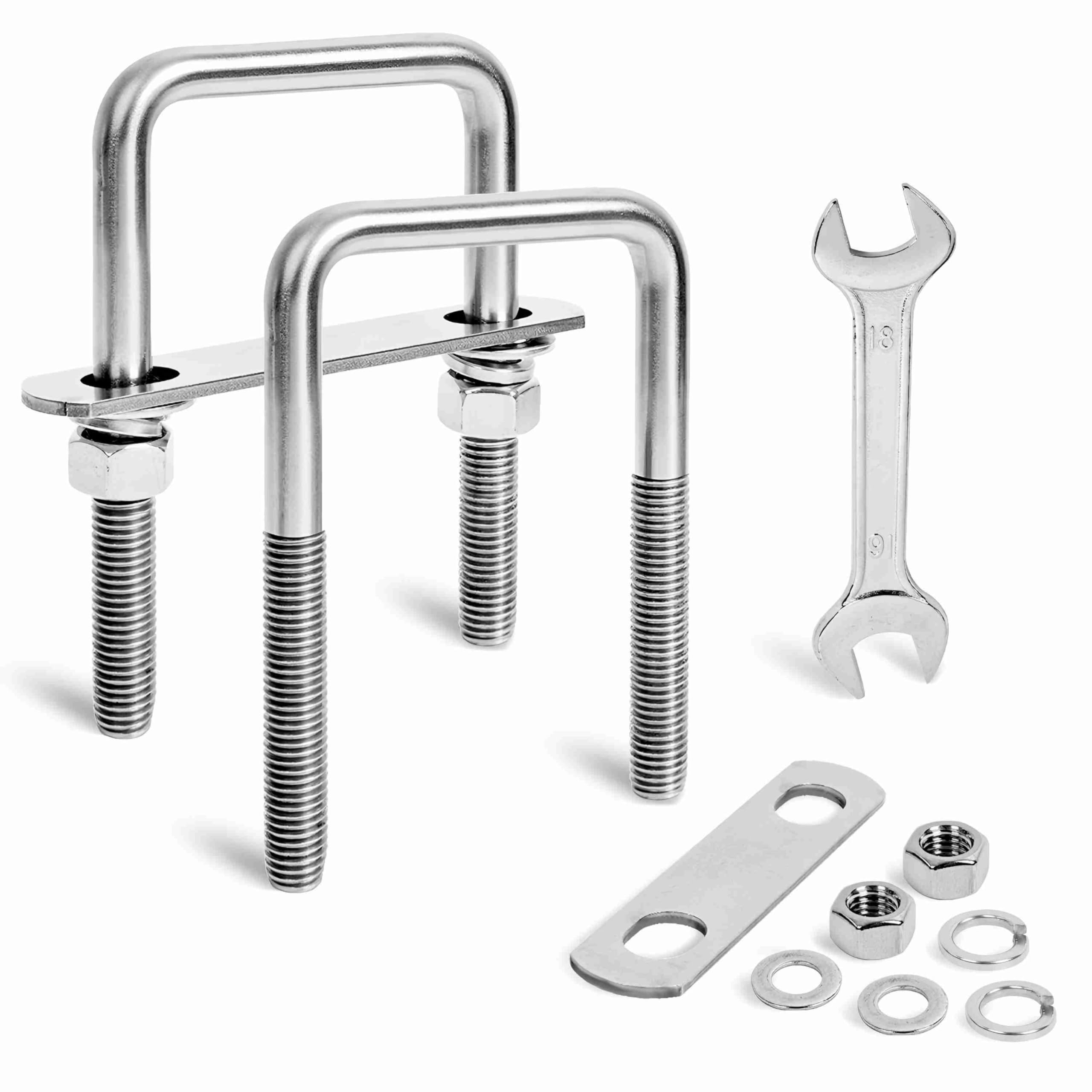 Stainless Steel U-Bolts - M12, 3-1/16" x 4-1/2" -1 Stainless Steel U-Bolts - M12, 3-1/16" x 4-1/2" -1