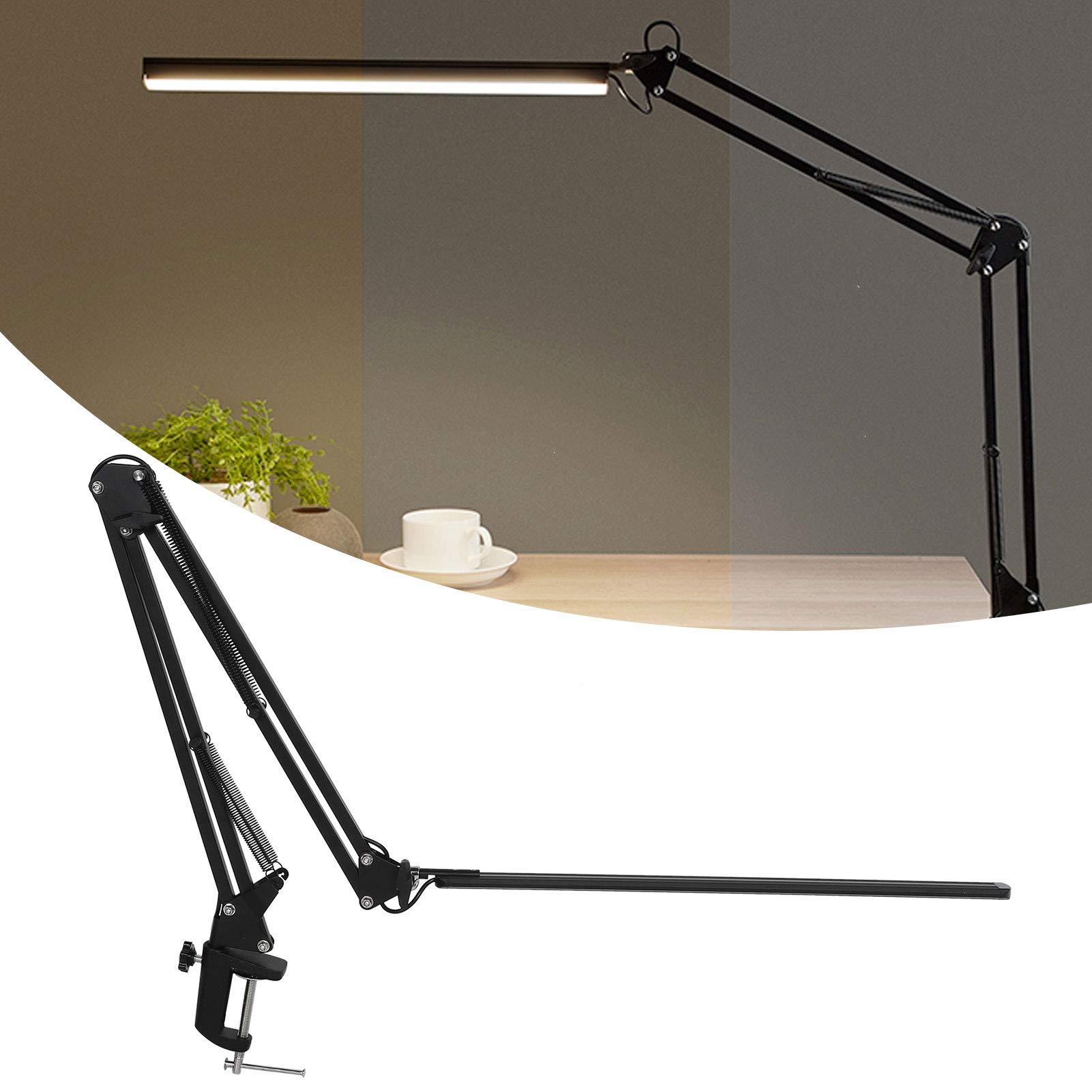 Lampada a Clip LED Regolabile con 3 Temperature di Colore, Luce di Lettura per La Protezione degli Occhi, Soluzione di Illuminazione Domestica Alimentata Tramite USB con Regolazione Continua