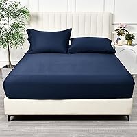 Vista 14 de PHF Sábana bajera ajustable 100% rayón derivado de bambú refrescante, tamaño King para dormir con calor, bolsillo profundo de 16 pulgadas, 1.0 in