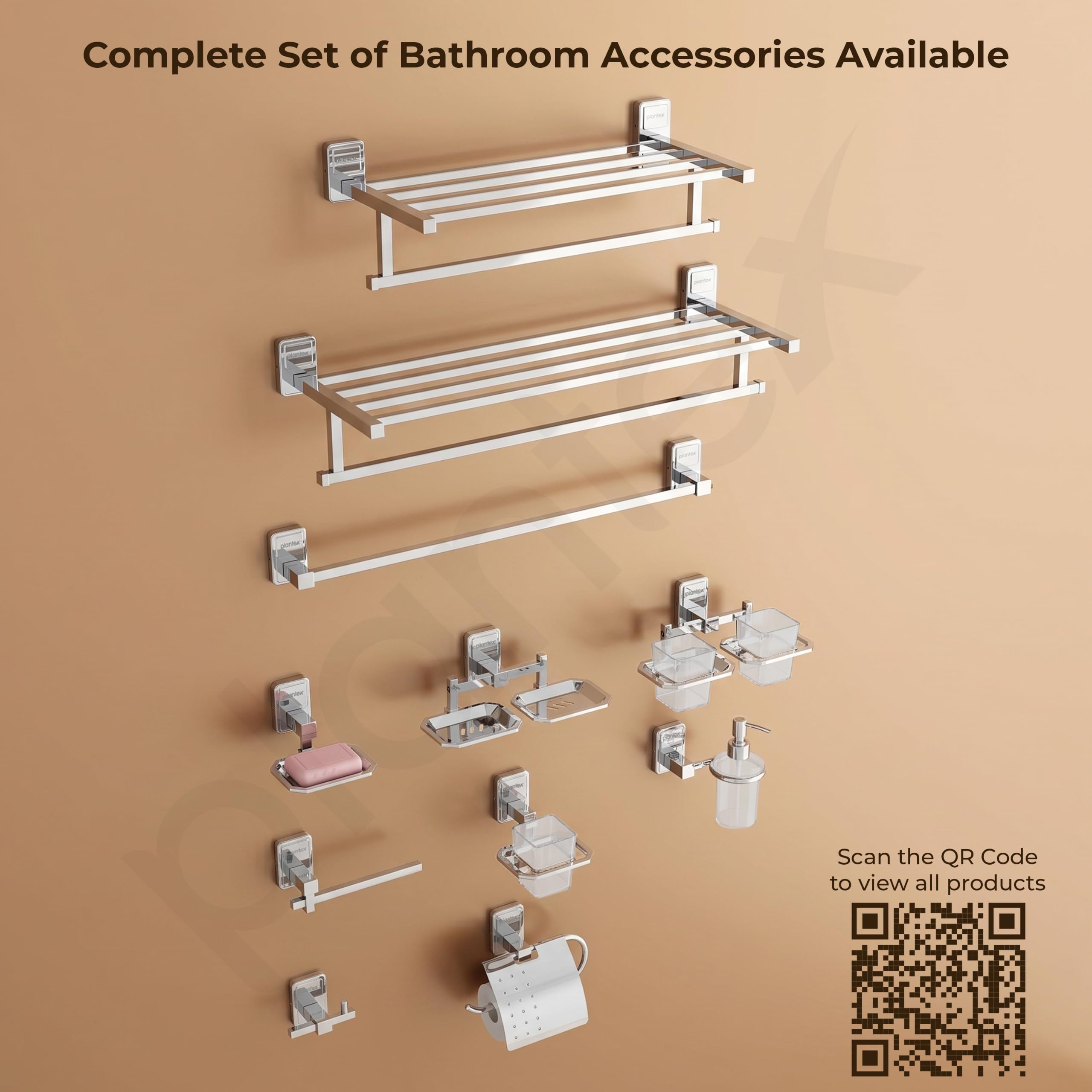 Plantex 304 Grade Stainless Steel Robe Hook/Cloth-Towel Hanger/Door Hanger Hook/Bathroom Accessories - Darcy (Chrome) 1