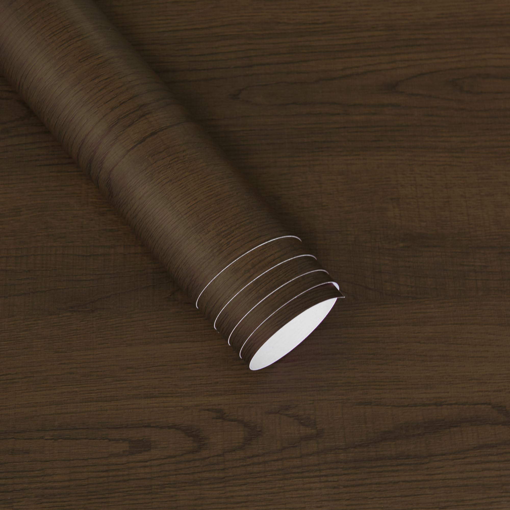 15.7"x118"Dark Walnut Wallpaper Peel and Stick Contact Paper for Cabinets