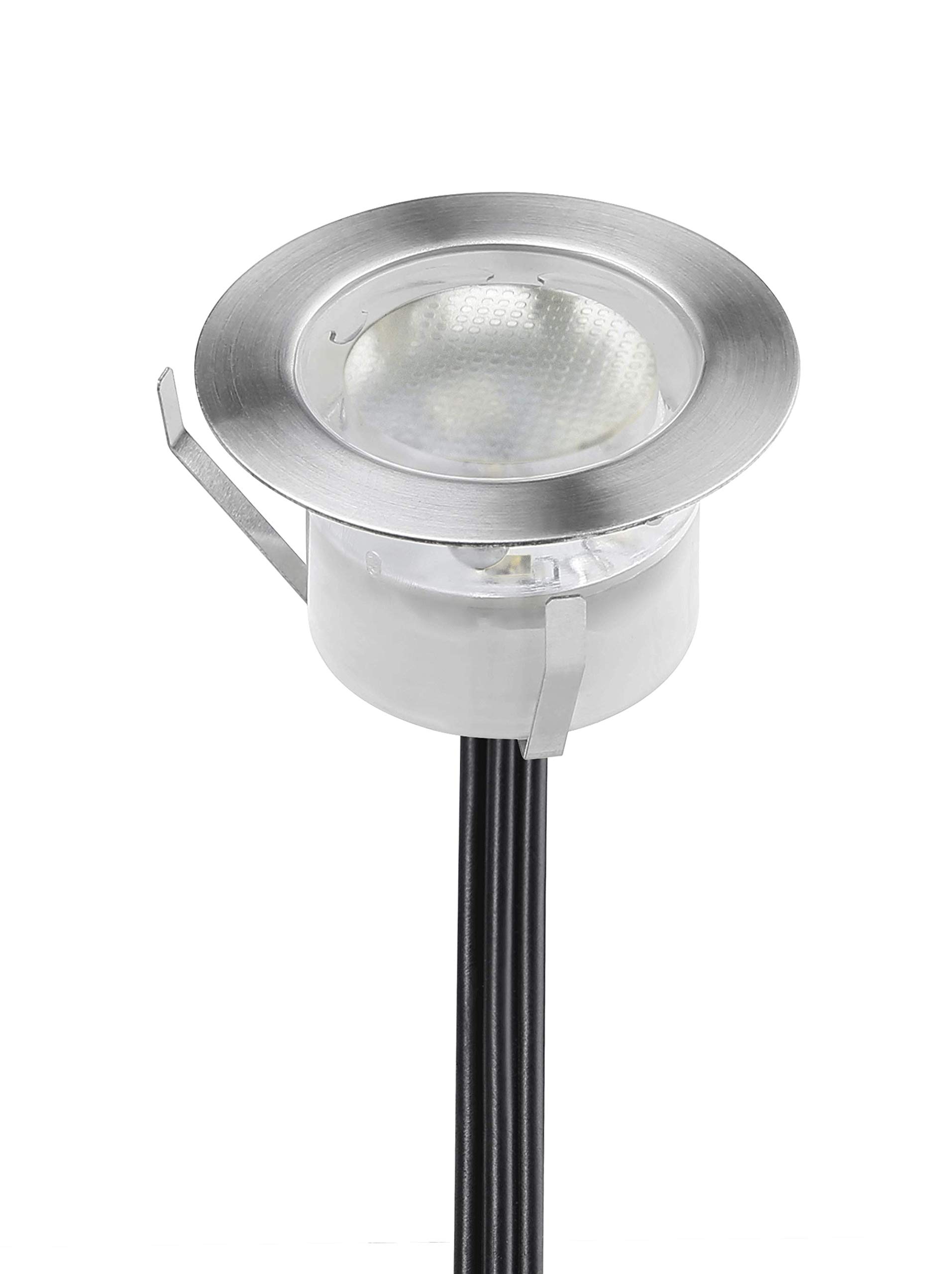 Spot, LED, 12 V, 45 mm, Beleuchtung für Außen, Dekoration, Deckenleuchte, Terrasse, wasserdicht, Metall Kunststoff, Warmweiß, 45mm,10pcs 12.00 volts