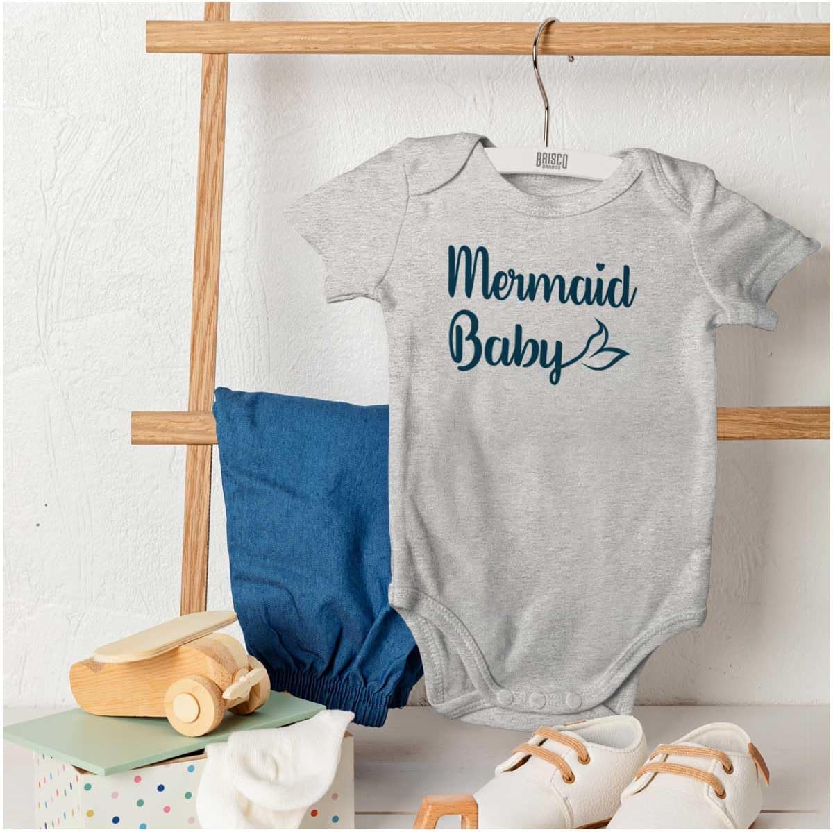 Brisco Brands Mermaid Baby Ocean Sea Princess Baby Bodysuit Jumper Girls