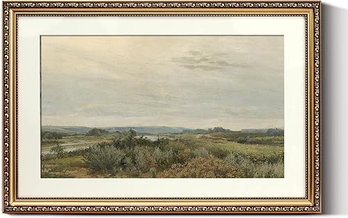 Miniatura 58 de ARPEOTCY Arte de Pared Vintage con Marco Dorado, Paisaje Retro de Jardines y Cielo, 20x25 cm Pequeños Cuadros en Lienzo con Marco Antiguo, Pinturas