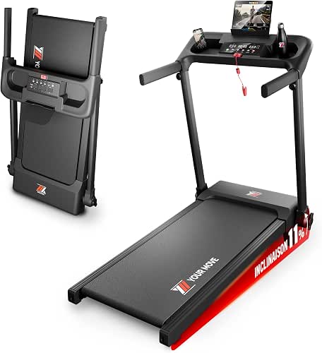 YM - Tapis de course électrique pliable : 10 km/h