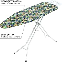 Vista 3 de Funda para tabla de planchar y almohadilla de tamaño estándar 15 x 54, 3 pares de correas de cierre de velcro, bordes elásticos, 2 capas para tabla