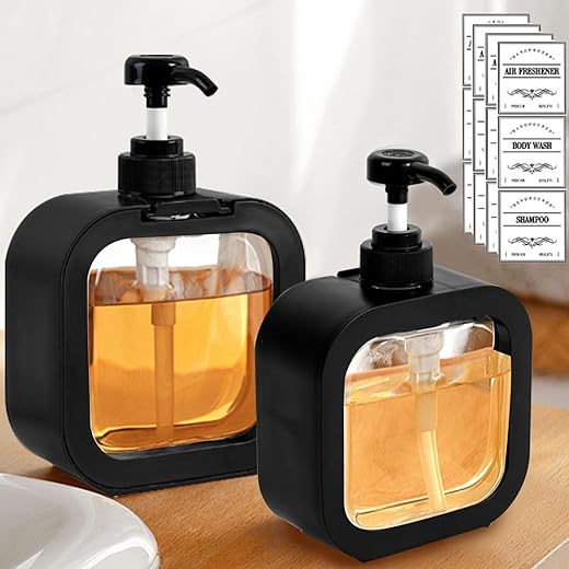 Octonyluck Dispenser Sapone, Dispenser Sapone Bagno con Etichetta Impermeabile, Porta Sapone Bagno...