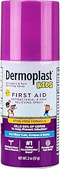 Kids Sting-Free First Aid Spray, Antiseptic Spray for Wounds & Analgesic for Minor Cuts, Scrapes and Burns, 2 Ounce
