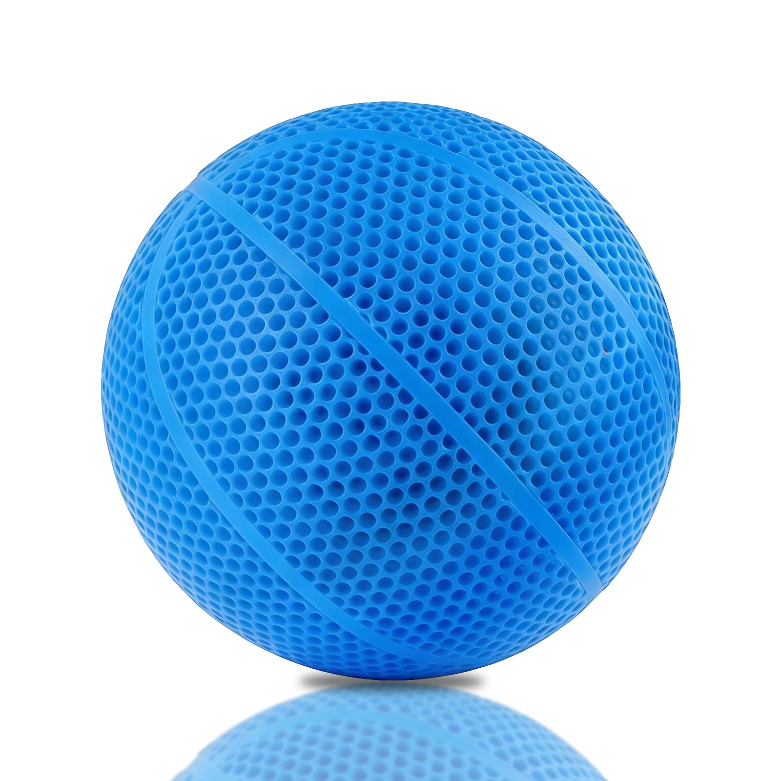EXQUILEG 3D Printed Airless Basketball - No Pump Needed, Ultra-Quiet & High Bounce - Official Size 7 for Indoor & Outdoor Use