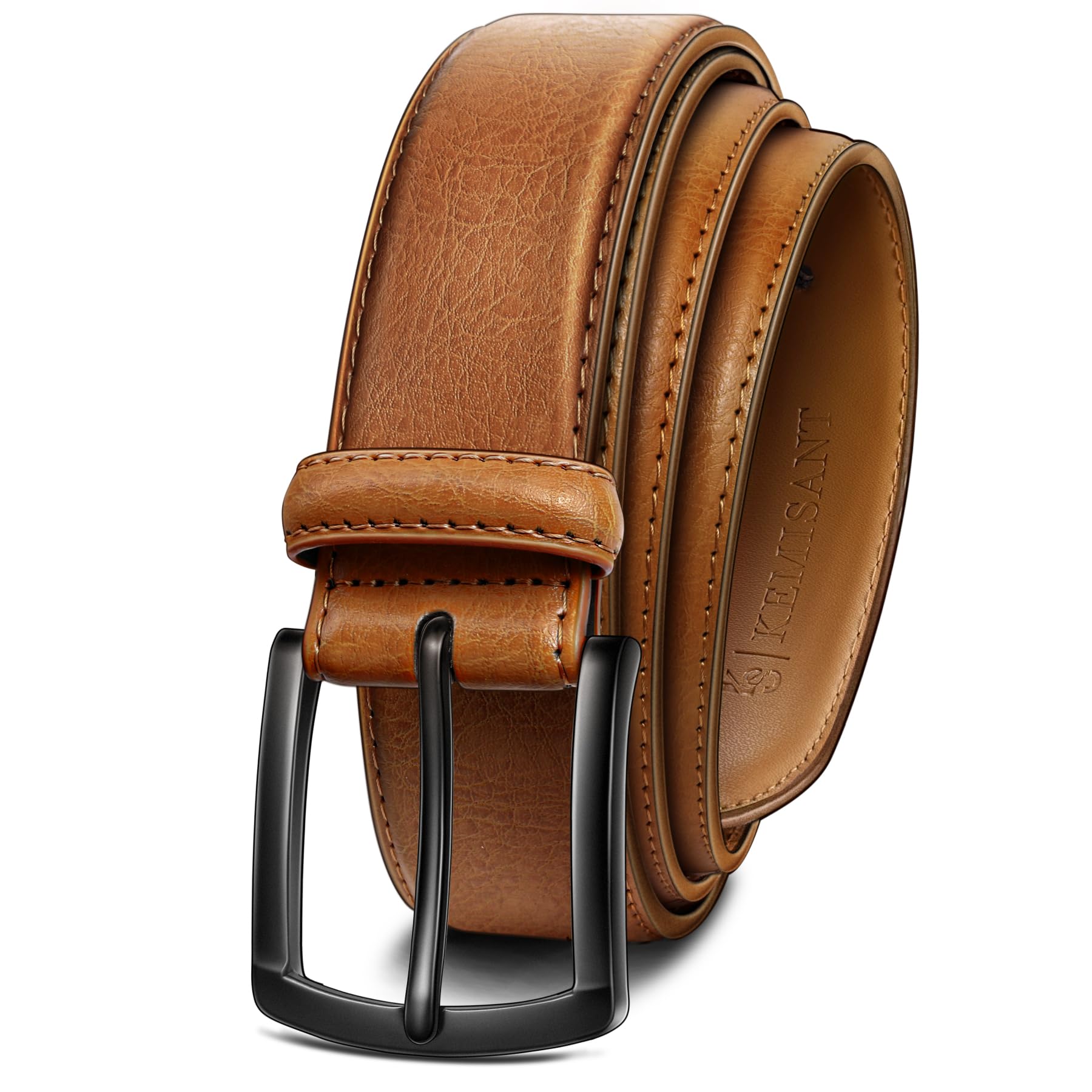 KEMISANT Ledergürtel Herren, Gürtel Herren Leder 35mm für Business und formelle Anlässe,Anzuggürtel Begleiter zu Männer Businessschuhe