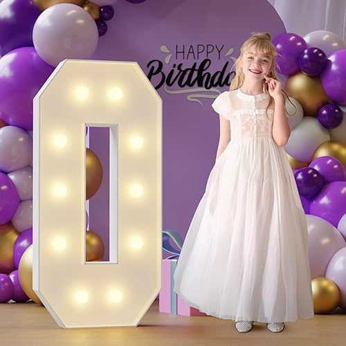 Marquee Numbers for Birthday Decorations: 4ft Large Light Up Numbers