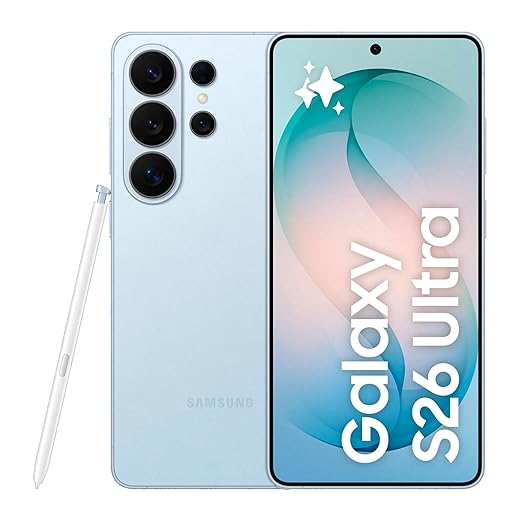 Samsung Galaxy S26 Ultra AI Smartphone, 512GB, 3 years Warranty, Integrated Privacy Display, Powerful Processor, Photo Assistant, 200 MP Camera, 5000 mAh, Sky Blue