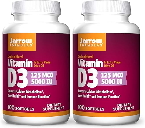 Fórmulas vitamina D3 Jarrow 5000IU 100geles suaves D5000 2 2